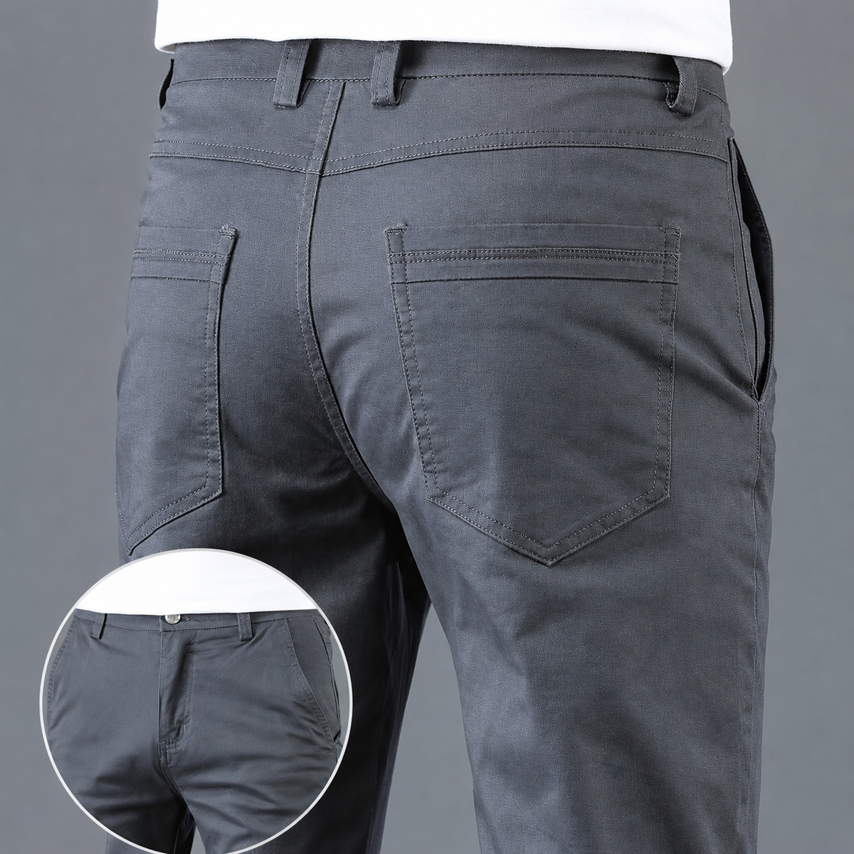 Men's Slim Fit Work Pants with Straight Leg