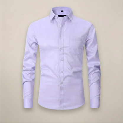 Men's Wrinkle-Free Formal Shirt with Point Collar