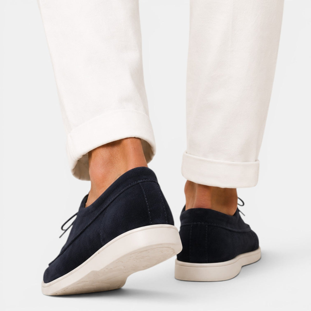 Men's Faux Suede Lace-Up Moccasins