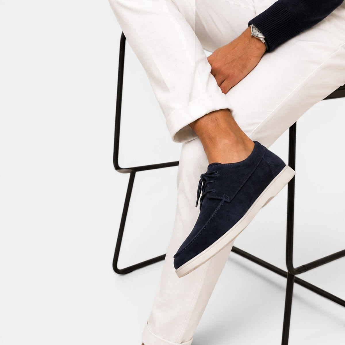 Men's Faux Suede Lace-Up Moccasins