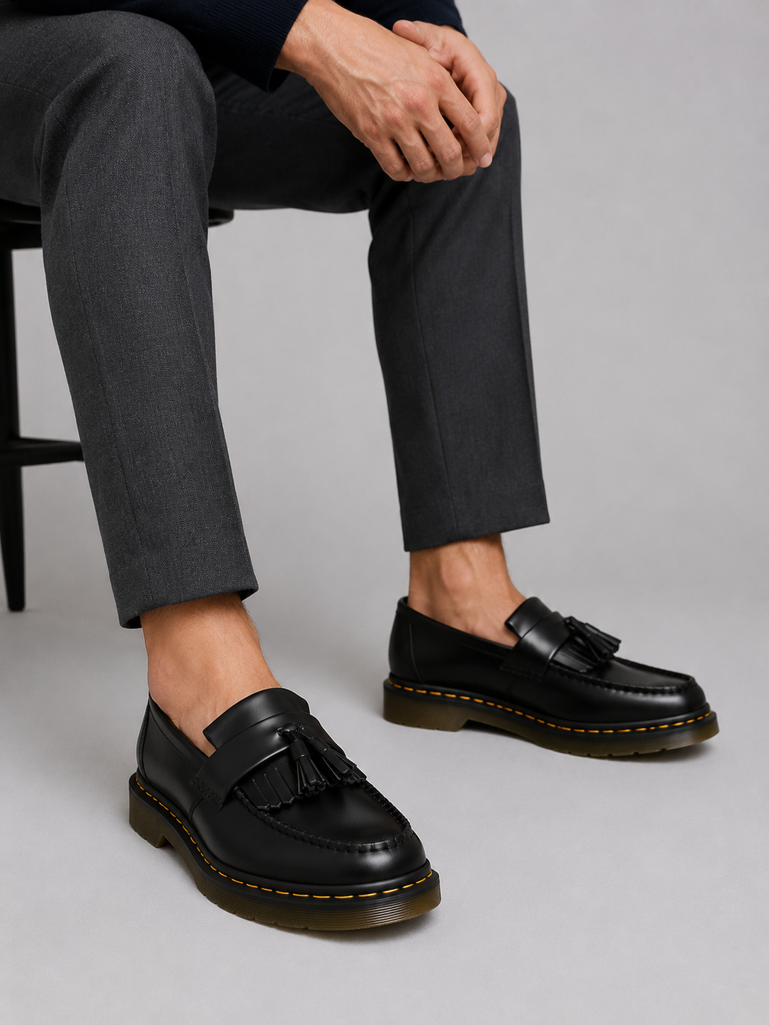 Men's Leather-Look Tassel Loafers