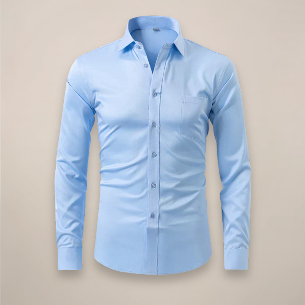Men's Wrinkle-Free Formal Shirt with Point Collar