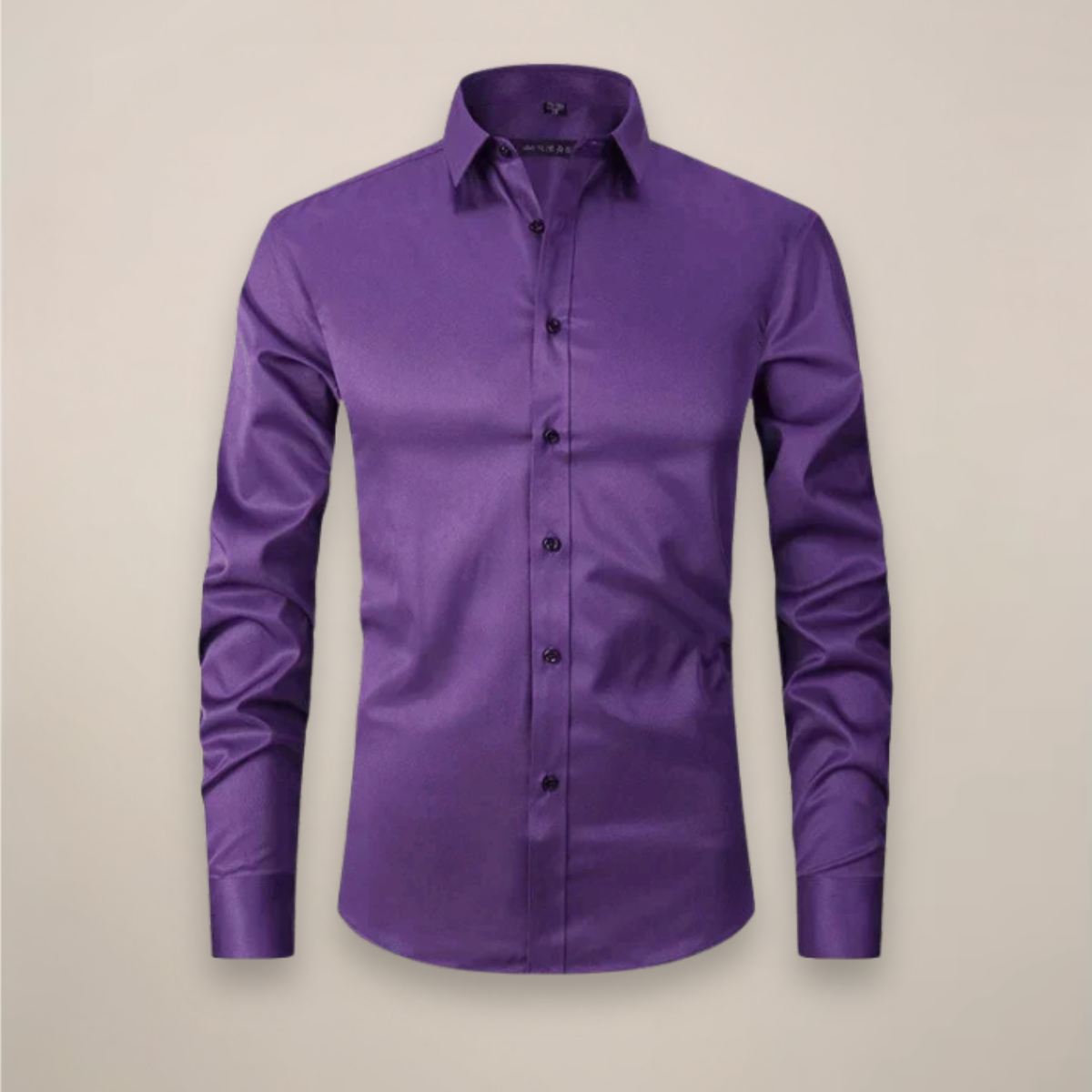 Men's Wrinkle-Free Formal Shirt with Point Collar