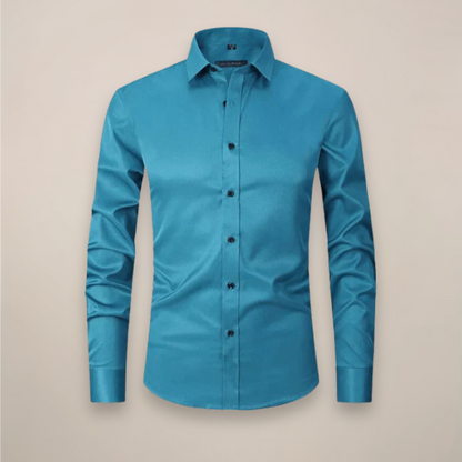 Men's Wrinkle-Free Formal Shirt with Point Collar