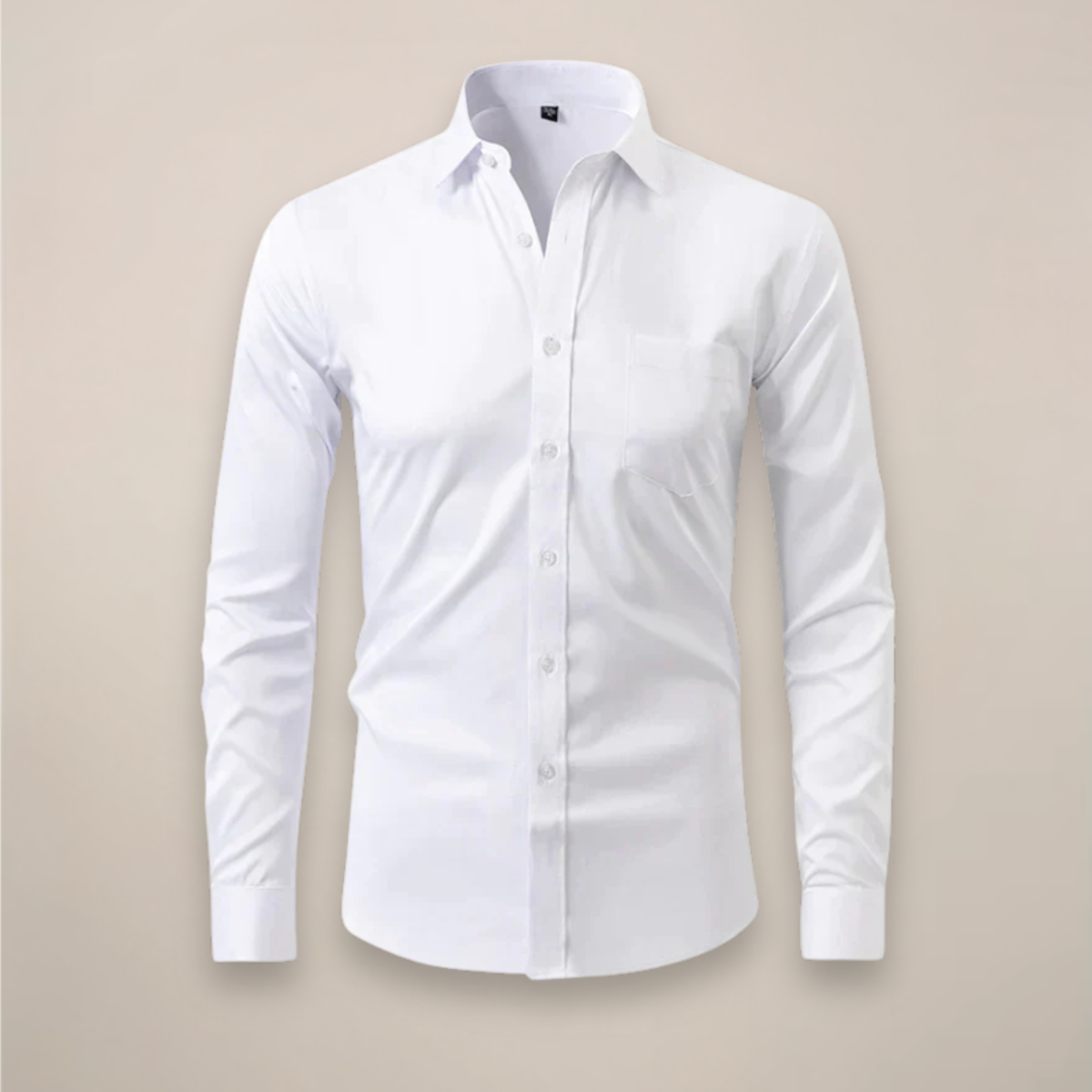 Men's Wrinkle-Free Formal Shirt with Point Collar