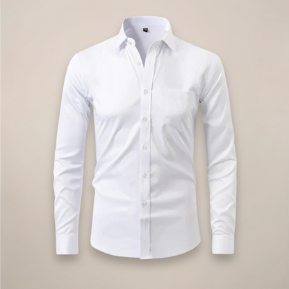 Men's Wrinkle-Free Formal Shirt with Point Collar