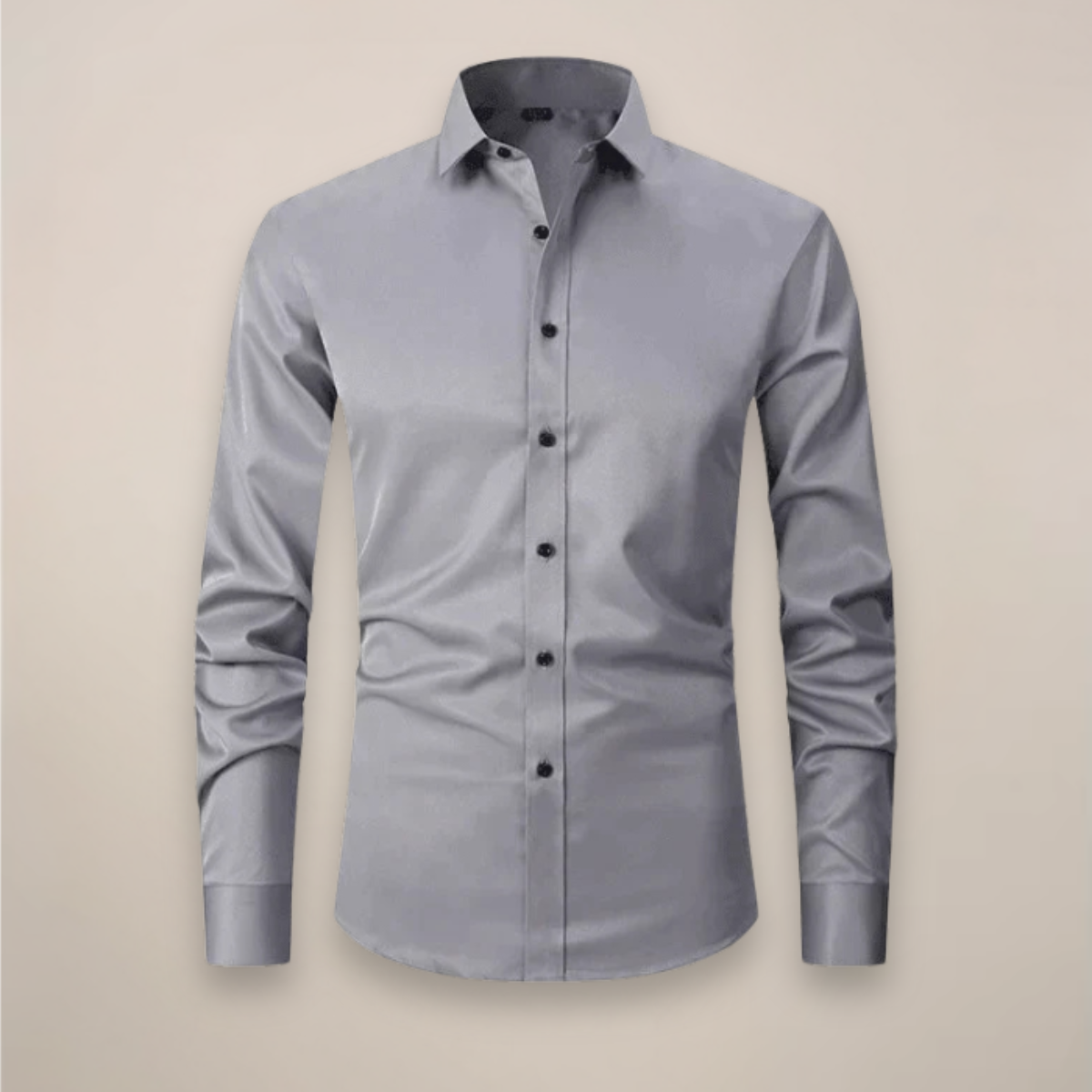 Men's Wrinkle-Free Formal Shirt with Point Collar