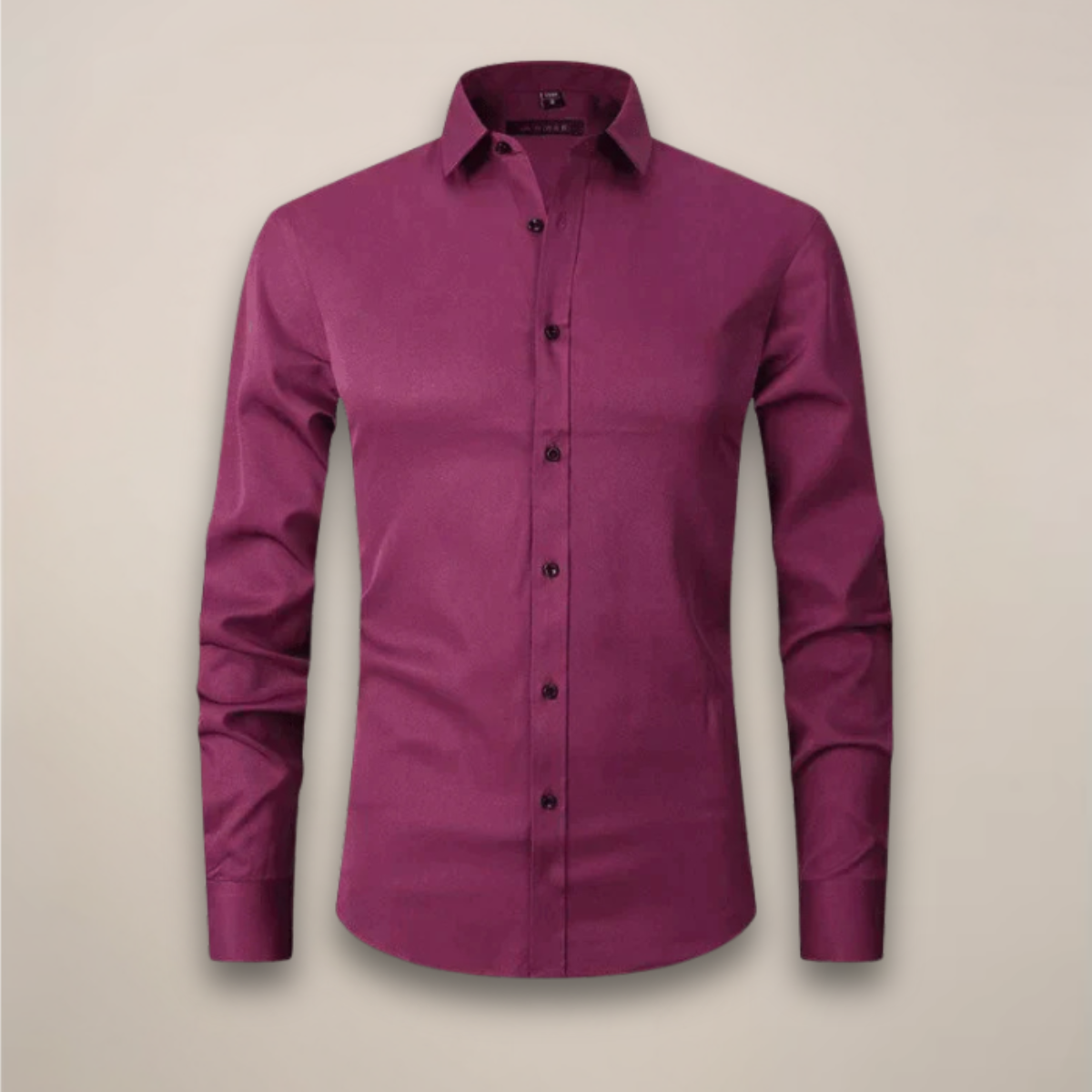 Men's Wrinkle-Free Formal Shirt with Point Collar