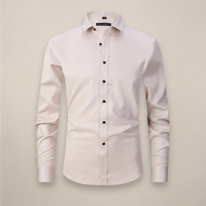 Men's Wrinkle-Free Formal Shirt with Point Collar