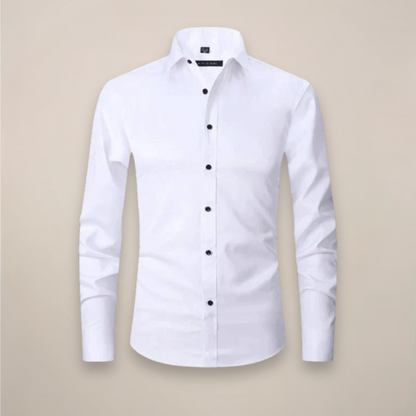 Men's Wrinkle-Free Formal Shirt with Point Collar