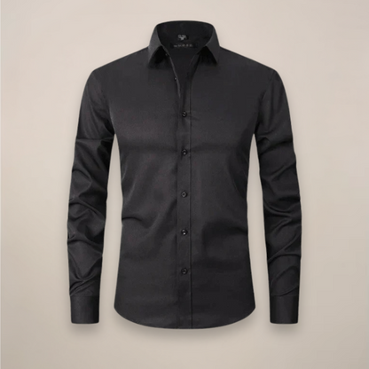 Men's Wrinkle-Free Formal Shirt with Point Collar