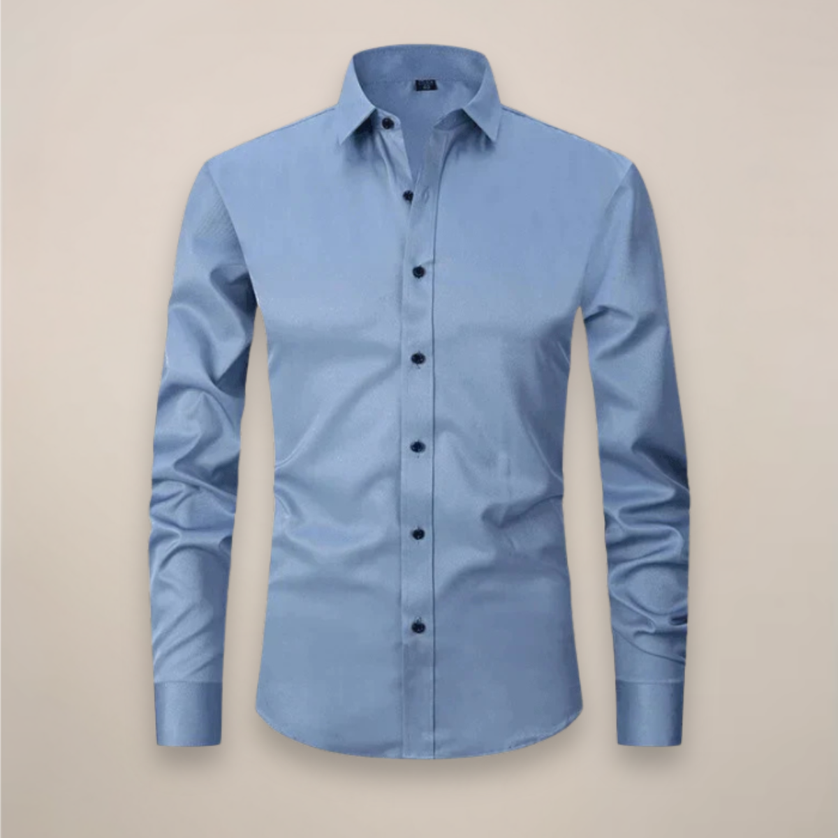 Men's Wrinkle-Free Formal Shirt with Point Collar