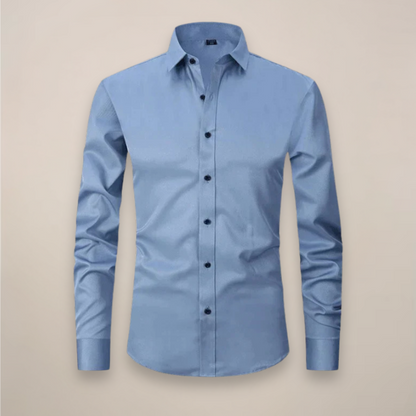 Men's Wrinkle-Free Formal Shirt with Point Collar