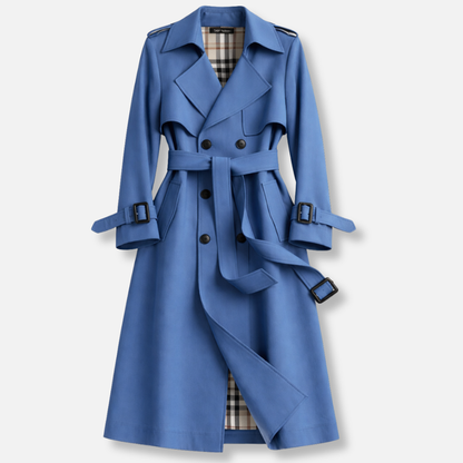 Women's Belted Trench Coat with Tailored Fit
