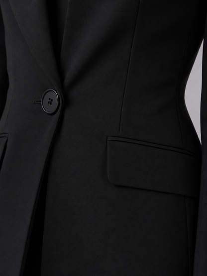 Women's Tailored Blazer and Wide-Leg Trouser Suit Set