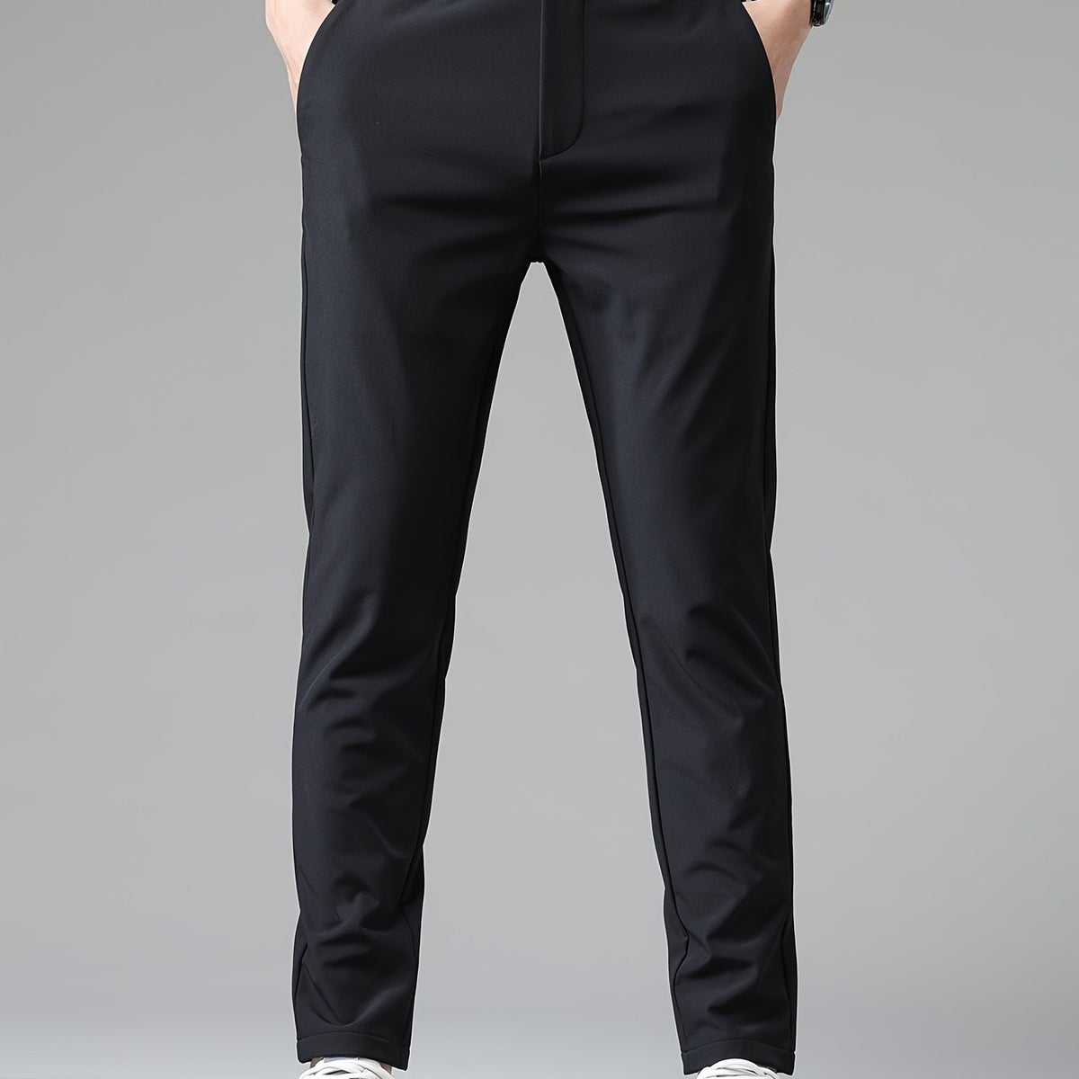 Men's Slim Fit Stretch Pants with Straight Leg