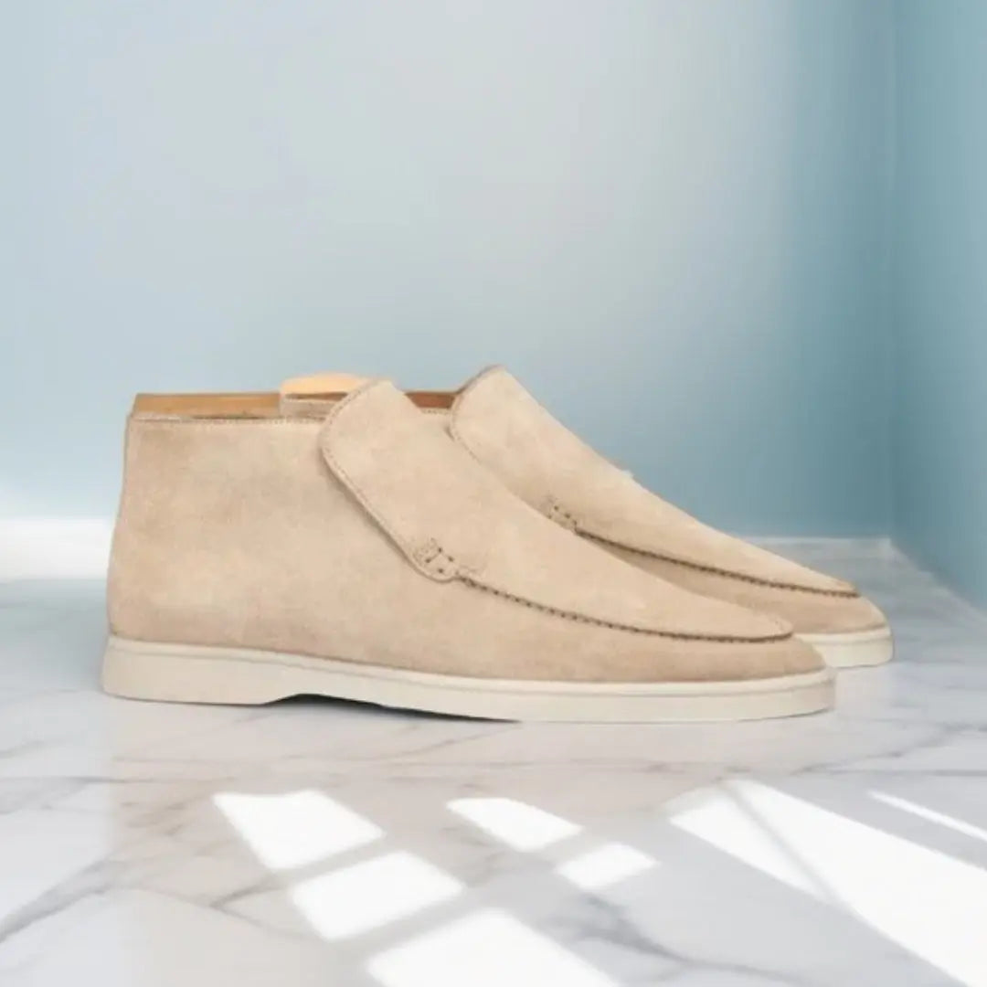 Men's Faux Suede Slip-On Ankle Boots