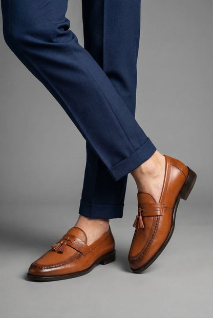 Men's Woven Tassel Slip-On Loafers