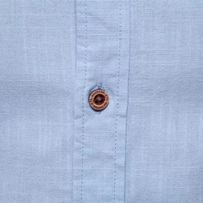 Men's Collarless Long-Sleeve Shirt