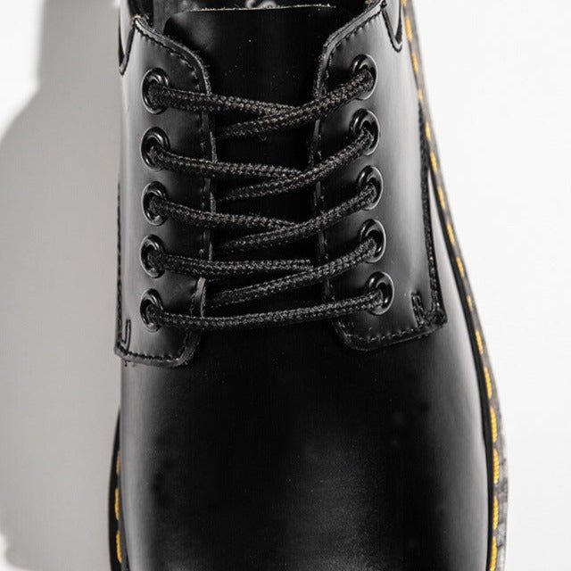 Men's Chunky Lace-Up Faux Leather Derby Shoes