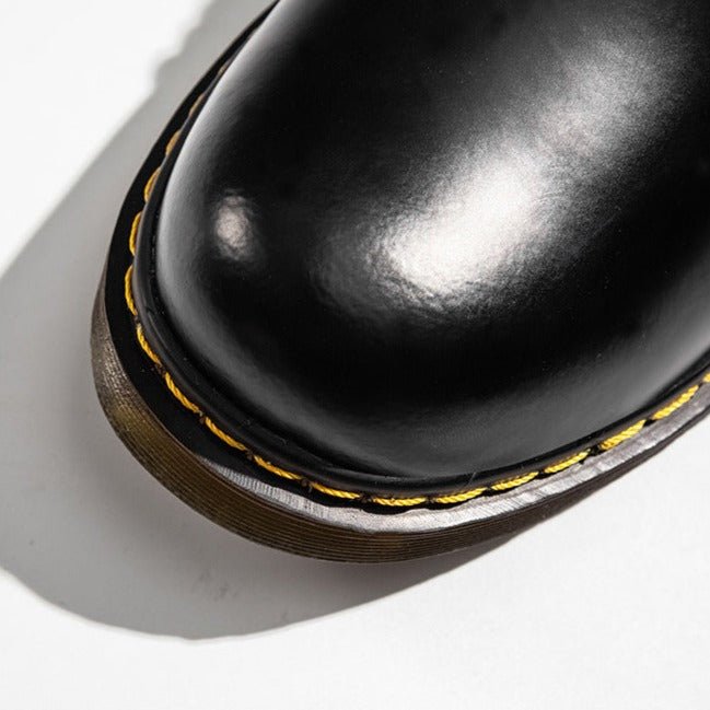 Men's Chunky Lace-Up Faux Leather Derby Shoes