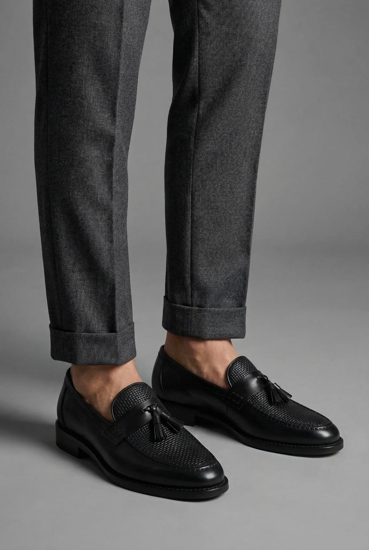 Men's Woven Tassel Slip-On Loafers