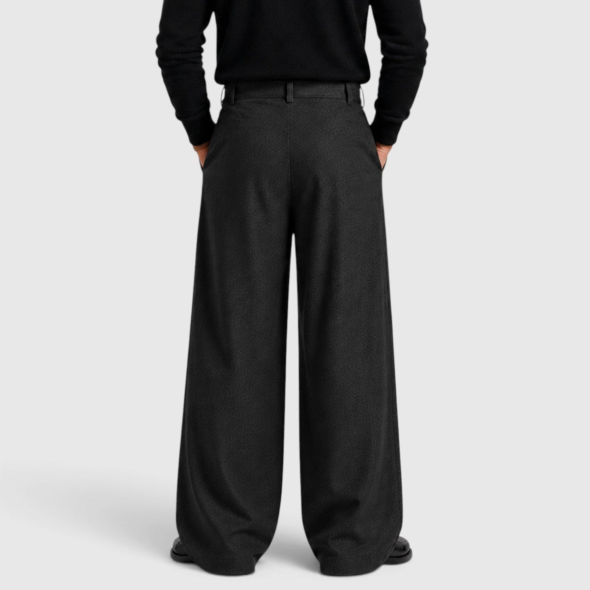 Men's Pleated Straight Leg Dress Pants