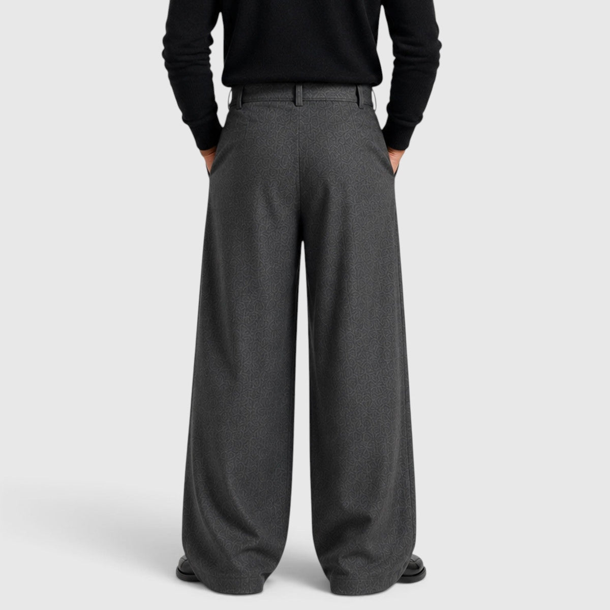 Men's Pleated Straight Leg Dress Pants