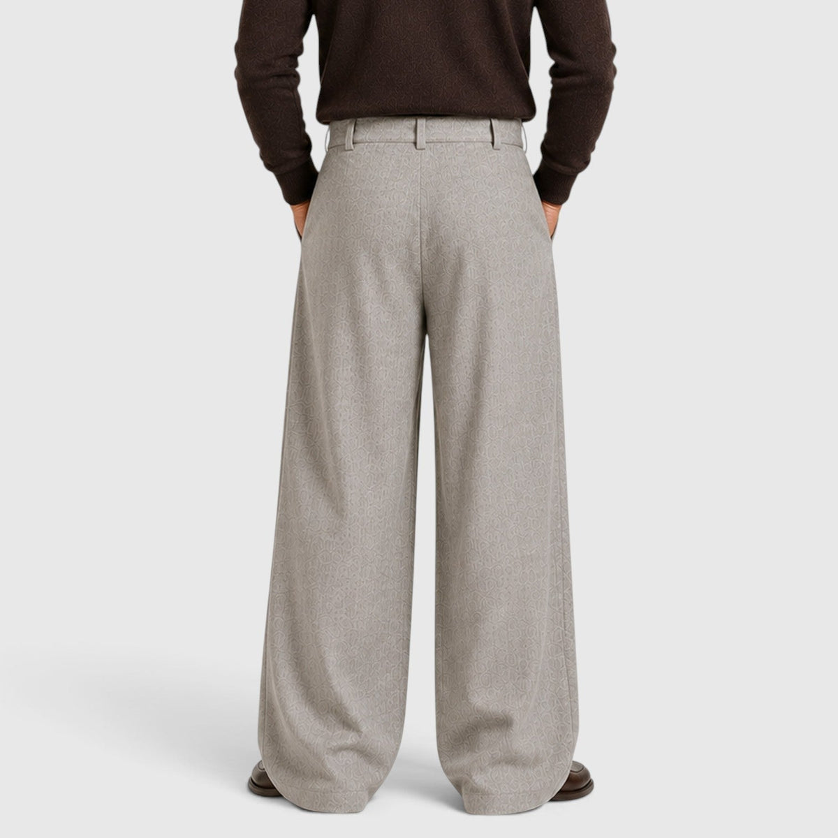 Men's Pleated Straight Leg Dress Pants