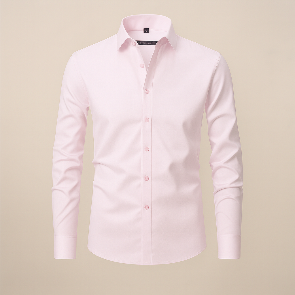 Men's Wrinkle-Free Formal Shirt with Point Collar