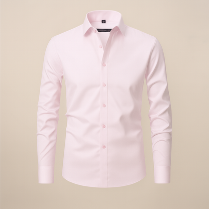 Men's Wrinkle-Free Formal Shirt with Point Collar
